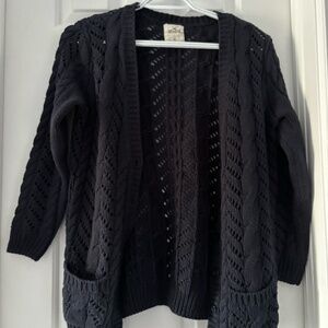 blue holster knitted cardigan